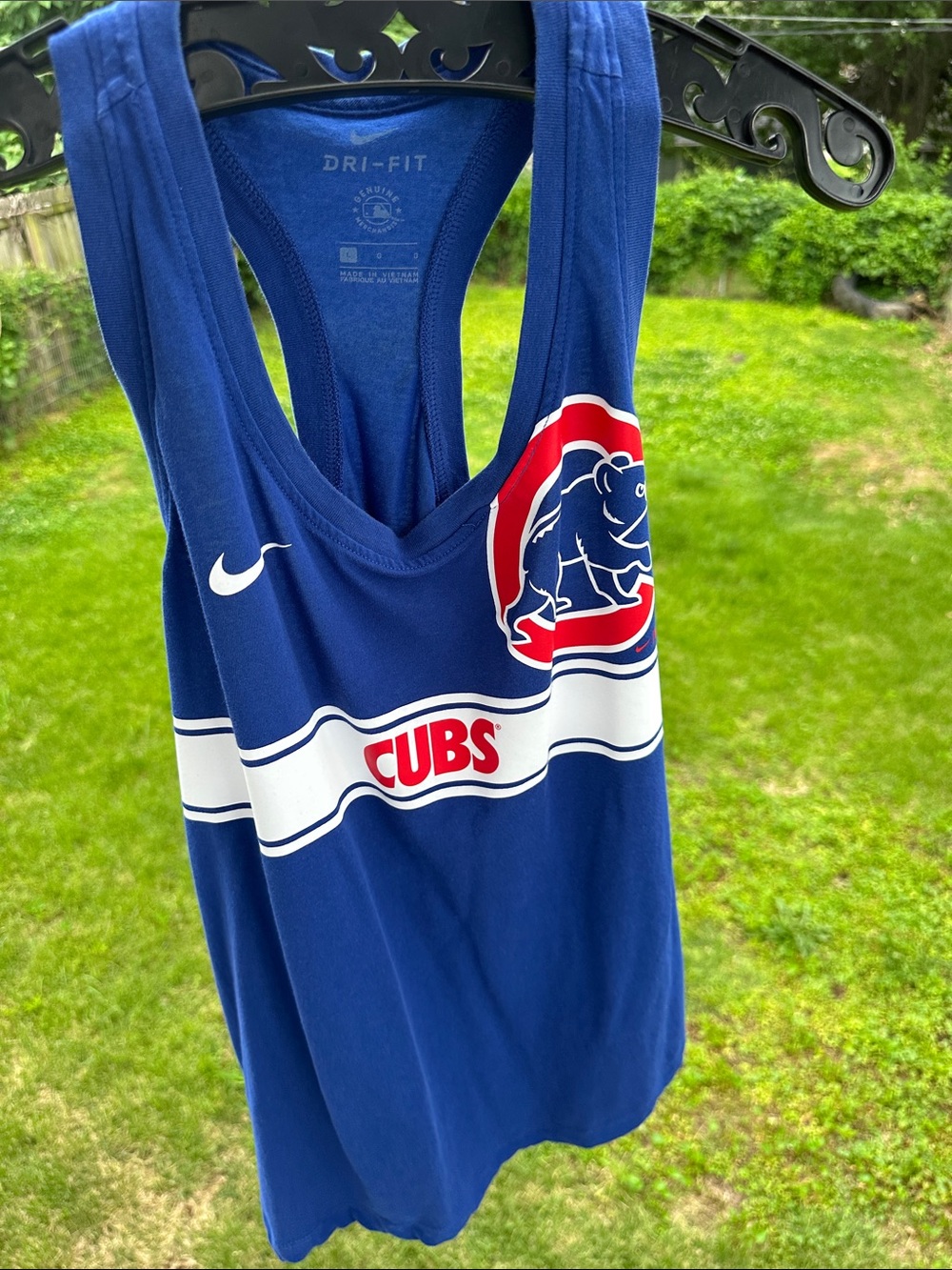 Nike Blue Cubs Dri-FIT Athletic Tank with Red & White Accents